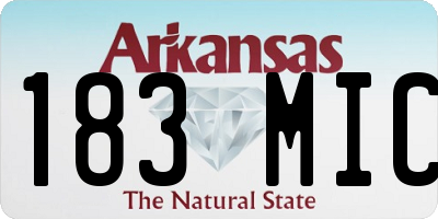 AR license plate 183MIC