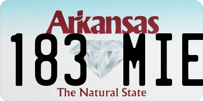 AR license plate 183MIE