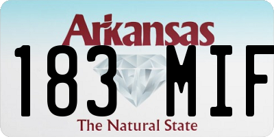 AR license plate 183MIF