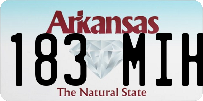 AR license plate 183MIH