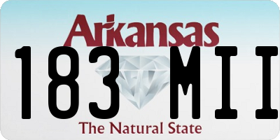 AR license plate 183MII