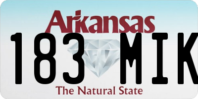 AR license plate 183MIK