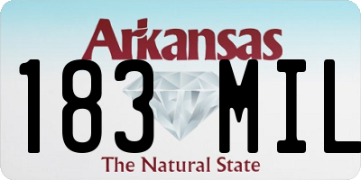 AR license plate 183MIL