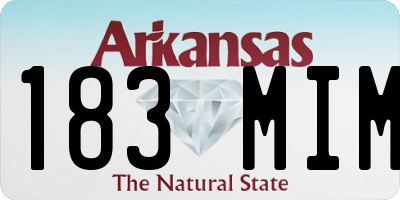AR license plate 183MIM