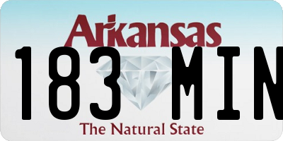 AR license plate 183MIN