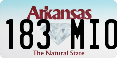 AR license plate 183MIO