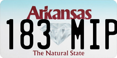 AR license plate 183MIP
