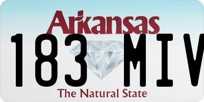 AR license plate 183MIV