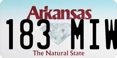 AR license plate 183MIW