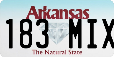 AR license plate 183MIX