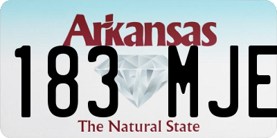 AR license plate 183MJE