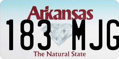 AR license plate 183MJG