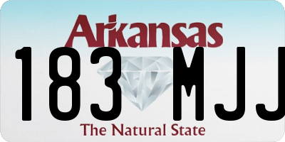 AR license plate 183MJJ
