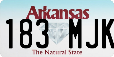 AR license plate 183MJK