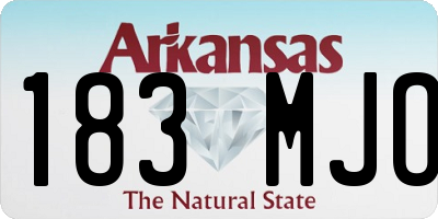 AR license plate 183MJO
