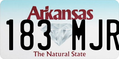 AR license plate 183MJR