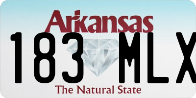 AR license plate 183MLX
