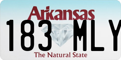 AR license plate 183MLY