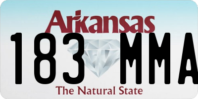 AR license plate 183MMA