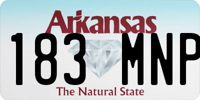 AR license plate 183MNP