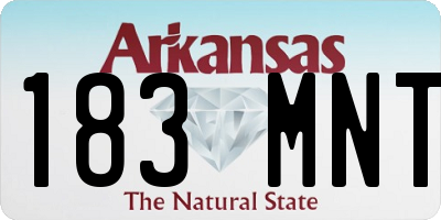 AR license plate 183MNT