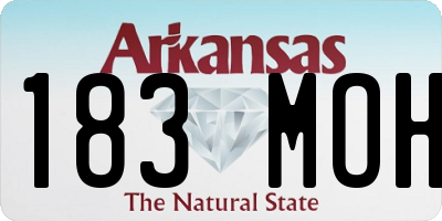AR license plate 183MOH
