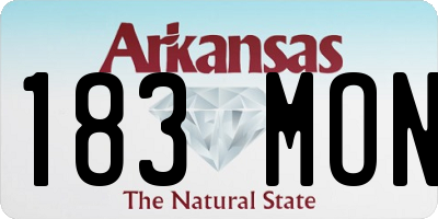 AR license plate 183MON