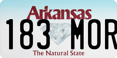 AR license plate 183MOR