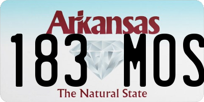 AR license plate 183MOS