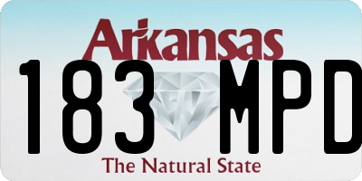 AR license plate 183MPD