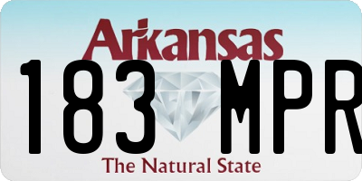 AR license plate 183MPR