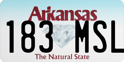 AR license plate 183MSL