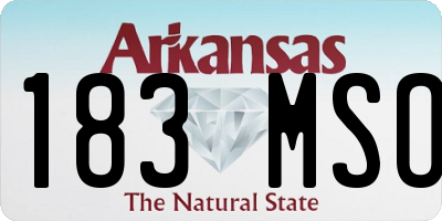 AR license plate 183MSO