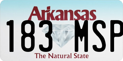 AR license plate 183MSP