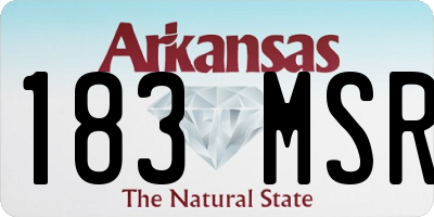 AR license plate 183MSR