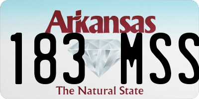 AR license plate 183MSS