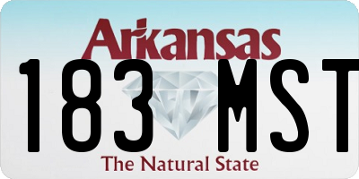 AR license plate 183MST