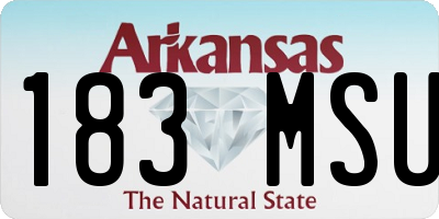 AR license plate 183MSU