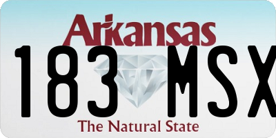 AR license plate 183MSX