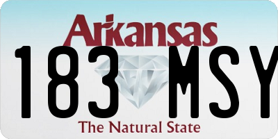 AR license plate 183MSY