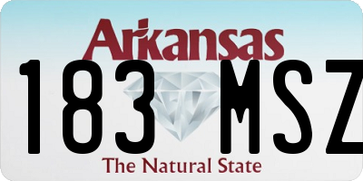 AR license plate 183MSZ