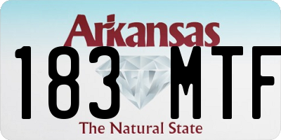 AR license plate 183MTF