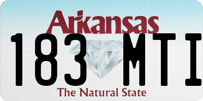 AR license plate 183MTI