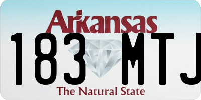 AR license plate 183MTJ