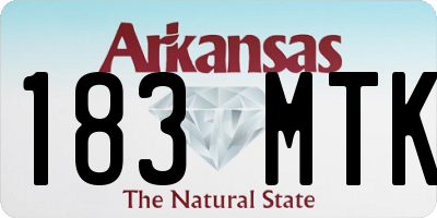 AR license plate 183MTK