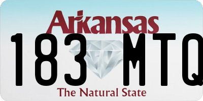 AR license plate 183MTQ