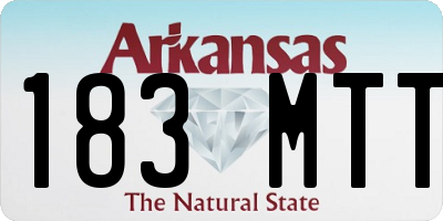 AR license plate 183MTT