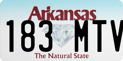 AR license plate 183MTV