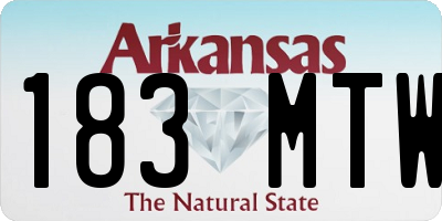 AR license plate 183MTW