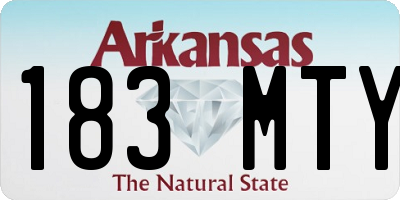 AR license plate 183MTY